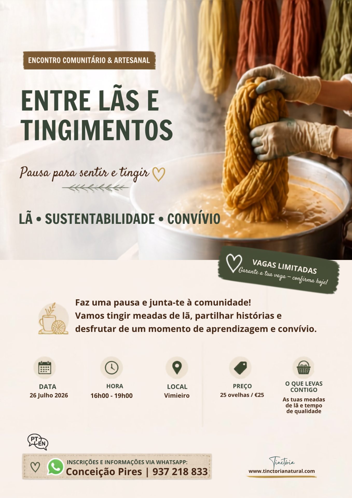 Logo Entre Lãs e tingimentos